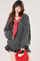 Korean Relaxed Hooded Sweater