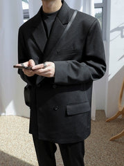 Korean Style Double Breasted Casual Blazer Jacket