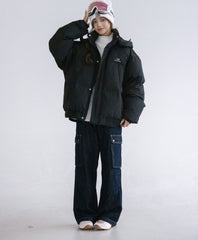 Korean Style Hooded Puffer Jacket Outerwear