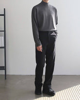 Korean Style Mock Neck Long Sleeve Base Layer Shirt
