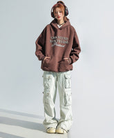 Korean Style Pearl Beaded Hooded Sweatshirt