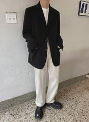 Korean Style Relaxed Fit Casual Blazer Jacket