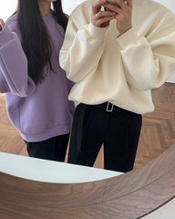 Korean Style Trendy Casual Pullover Sweatshirt