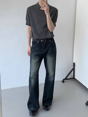 Vintage Style High Waist Wide Leg Jeans
