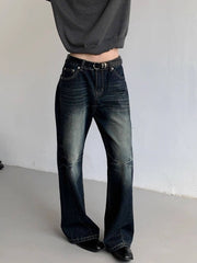 Vintage Style High Waist Wide Leg Jeans