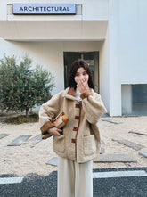 Korean Vintage Reversible Shearling Coat Jacket