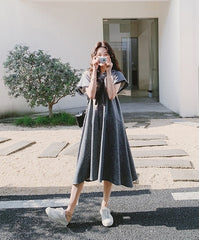 Lace Patchwork Hooded Casual Summer Dress