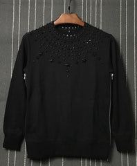Black Star Metal Rivet Sweater