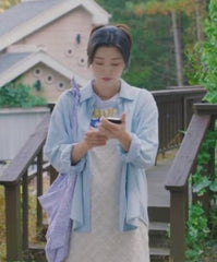Light Blue Oversized Long Sleeves Shirt