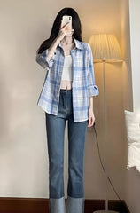 Light Blue Plaid Shirt