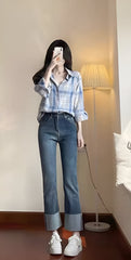 Light Blue Plaid Shirt