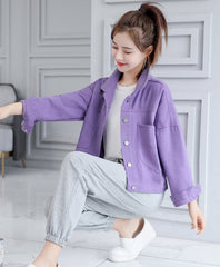 Lilac Denim Short Jacket