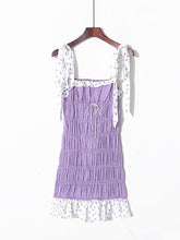 Lilac Checkered Mini Dress