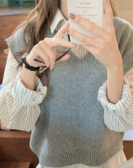 Grey Knitted Vest