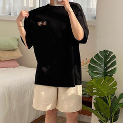 Loose Fit Bear Print T-Shirt