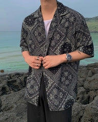Loose Fit Bandana Short Sleeve Shirt