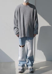 Loose Fit Patchwork Jeans