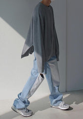 Loose Fit Patchwork Jeans