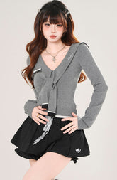 Millennium Dreamcore Slim Fit Sailor Collar Top