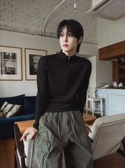 Minimalist Half Zip Long Sleeve Fitness Top