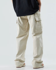Beige Casual Cargo Pants