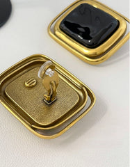Gold Large Squared Earring