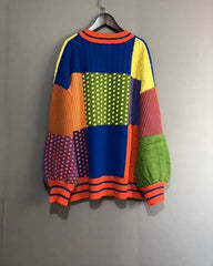 Multicolored Patches-Style Sweater