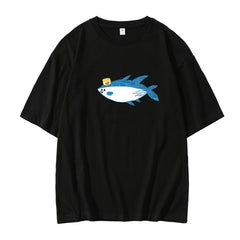 Navy Blue Tuna Doodle T-Shirt