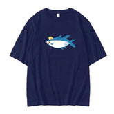 Navy Blue Tuna Doodle T-Shirt