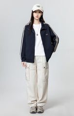 Navy Casual Zipup Jacket