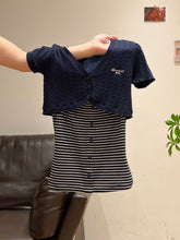 Navy Cardigan and Top Set