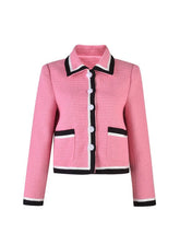 Pink Collared Tweed Jacket