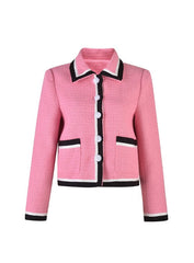 Pink Collared Tweed Jacket