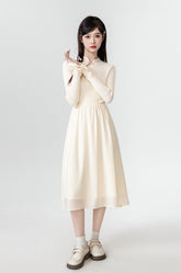 New Style Knitted Flare Sleeve Dress