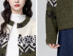 Nordic Style Thick Knit Cardigan Sweater