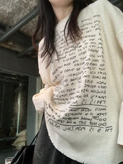 Off-White Handwritten Letter Long Sleeves Knit T-Shirt