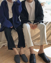 Oversized Hooded Zip Up Sweatshirt Jacket