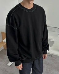 Patchwork Pullover Sweatshirt