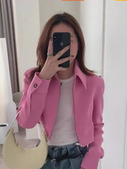 Pink Chic Crop Jacket