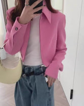 Pink Chic Crop Jacket