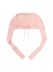 Pink Cropped Open Cardigan