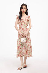 Pink Floral Summer Dress