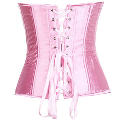 Pink Glossy Corset Tube Top