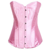 Pink Glossy Corset Tube Top