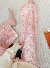 Pink Leopard Pattern Gym Pants