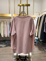Pink Oversize Bear Print T-Shirt