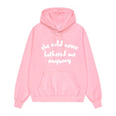 Pink Statement Print Hoodie