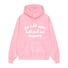 Pink Statement Print Hoodie