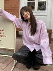 Pink Striped Button-Down Shirt
