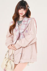 Plaid Baseball Jacket